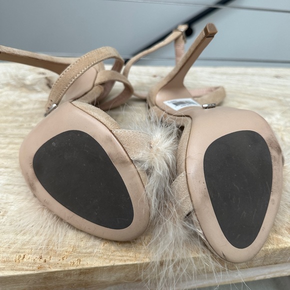 Tony Bianco Avery Tan Suede Fur Heel – Luxury Statement Sandal | Size 6 - Picture 9 of 9